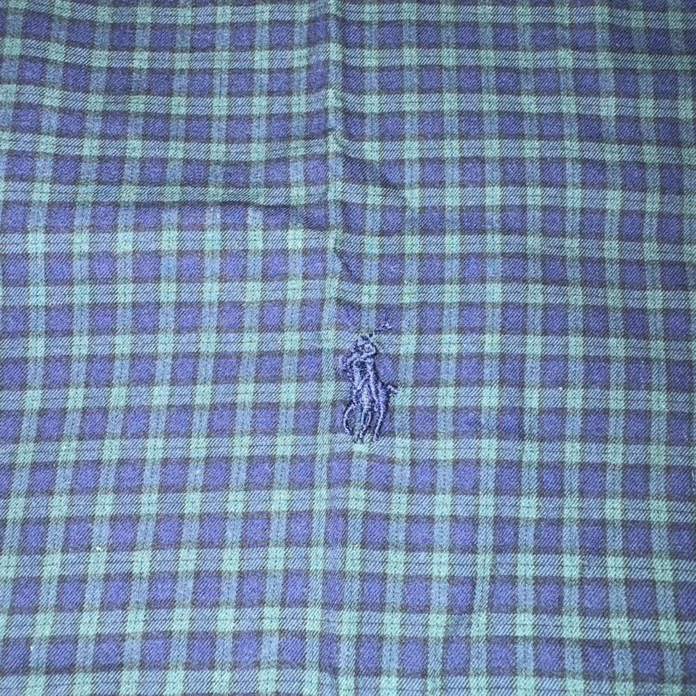 Polo Ralph Lauren Mens Slim Fit Cotton Micro Check Button Down Shirt Navy Green